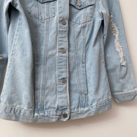 Boom Boom Jean’s women distressed long sleeves jacket. Size M. Used condition. - Picture 11 of 12